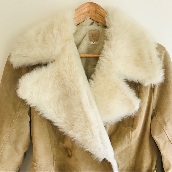 Women’s Wilson Tan Leather Fur Lined Jacket Size Small - Picture 2 of 8